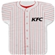 aerial view a baseball 4 17 x 18 jersey shaped cooling towel, image 1 of 2