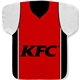 aerial view a basketball 2 17 x 18 jersey shaped cooling towel, image 1 of 2