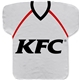 aerial view a football 2 17 x 18 jersey shaped cooling towel, image 1 of 2