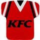 aerial view a football 3 17 x 18 jersey shaped cooling towel, image 1 of 2