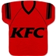 aerial view a football 4 17 x 18 jersey shaped cooling towel, image 1 of 2