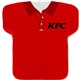 aerial view a golf 1 17 x 18 jersey shaped cooling towel, image 1 of 2