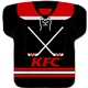 aerial view a hockey 1 17 x 18 jersey shaped cooling towel, image 1 of 2
