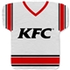 aerial view a hockey 3 17 x 18 jersey shaped cooling towel, image 1 of 2