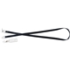 aerial view a black 3- in -1 usb charging cable lanyard, image 1 of 2
