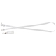 aerial view a white 3- in -1 usb charging cable lanyard, image 1 of 2