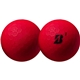 aerial view a matte red bridgestone e12 contact golf ball, image 1 of 2