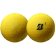 aerial view a matte yellow bridgestone e12 contact golf ball, image 1 of 2