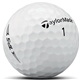 aerial view a white taylormade tour preferred 5 golf ball, image 1 of 2