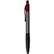 aerial view a red two - tone metal pen with silicone grip, image 1 of 2