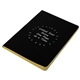 aerial view a black starlight 5 x 7 gold edge notebook, image 1 of 2