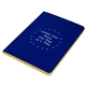 aerial view a blue starlight 5 x 7 gold edge notebook, image 1 of 2