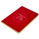 aerial view a red starlight 5 x 7 gold edge notebook, image 1 of 2