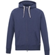 aerial view a indigo blue (552) mens riverside roots73 full zip fleece hoodie, image 1 of 3