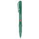aerial view a green slim recycled abs gel pen, image 1 of 6