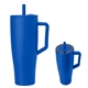 aerial view a matte blue 40 oz brmate era tumbler, image 1 of 2