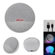aerial view a gray light up sound machine speaker, image 1 of 2