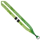 a group of recycled pet dye - sublimated lanyard w / metal crimp metal split - ring
