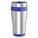 aerial view a blue 2738 c tumbler with steel coated color trim shell - 16 oz, image 1 of 2
