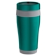 aerial view a peacock blue 329 c tumbler with steel coated color trim shell - 16 oz, image 1 of 2