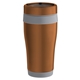 aerial view a orange pumpkin 139 c tumbler with steel coated color trim shell - 16 oz, image 1 of 2
