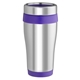 aerial view a purple violet c tumbler with steel coated color trim shell - 16 oz, image 1 of 2