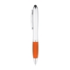 aerial view a orange 1665 c curvaceous twist ballpoint pen stylus, image 1 of 2