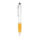 aerial view a daffodil yellow 124c curvaceous twist ballpoint pen stylus, image 1 of 2