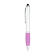 aerial view a pink 240 c curvaceous twist ballpoint pen stylus, image 1 of 2