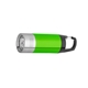 aerial view a lime green 368 c portable flashlight with carabiner, image 1 of 3