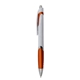 aerial view a orange white crest grip pen, full color digital, image 1 of 2