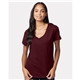 a group of hanes - ladies v - neck nano - t(r) - s04v