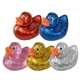 a group of lil glitter ducks