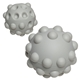 aerial view a gray push pop bounce ball, image 1 of 2