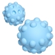 aerial view a light blue push pop bounce ball, image 1 of 2