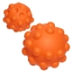 aerial view a orange push pop bounce ball, image 1 of 2