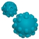 aerial view a teal push pop bounce ball, image 1 of 2