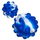 aerial view a blue/white push pop bounce ball, image 1 of 2