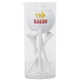 aerial view a white product & white tee 1- ball, 5- tee par pack, image 1 of 2