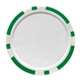aerial view a white product & green poker chip 1- ball 5- tee par pack w / poker chip ball marker, image 1 of 2