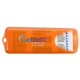 aerial view a translucent orange nuvo bandage dispenser with standard bandages, image 1 of 4