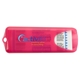 aerial view a translucent pink nuvo bandage dispenser with standard bandages, image 1 of 4