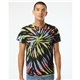 a group of dyenomite - multi - color spiral tie - dyed t - shirt - colors