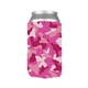 a pink camo collapsible neoprene can insulator cooler coolie