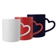 a group of heart - shaped handle 12 oz coffee mug
