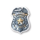 aerial view a custom kids police badge sticker, image 1 of 2