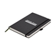 a black lamy a5 soft cover notebook ruled pages pen loop ribbon markers back pocket black