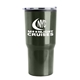 aerial view a titanium-gray the carova - 18 oz stainless steel shell auto tumbler, image 1 of 2