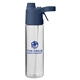 aerial view a navy belle mare 20oz misting water bottle, image 1 of 6