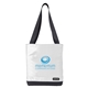 aerial view a white/ multi rareform mini blake tote bag, image 1 of 5